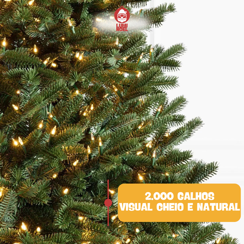 LumiNoel™- Árvore de Natal Premium com LEDs Embutidos